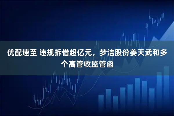 优配速至 违规拆借超亿元，梦洁股份姜天武和多个高管收监管函