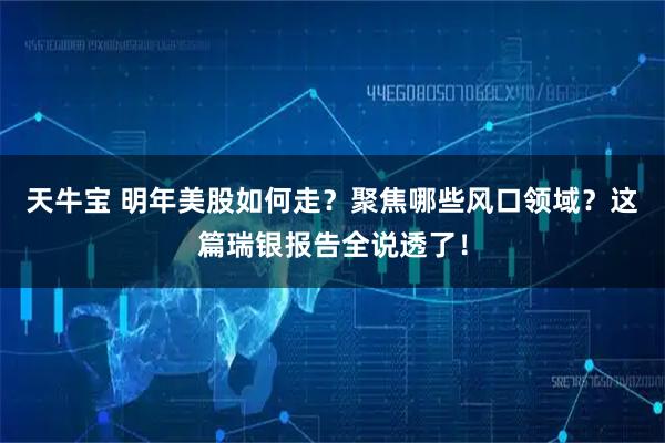 天牛宝 明年美股如何走？聚焦哪些风口领域？这篇瑞银报告全说透了！