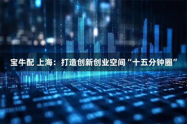 宝牛配 上海：打造创新创业空间“十五分钟圈”