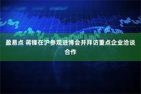 盈易点 蒋锋在沪参观进博会并拜访重点企业洽谈合作